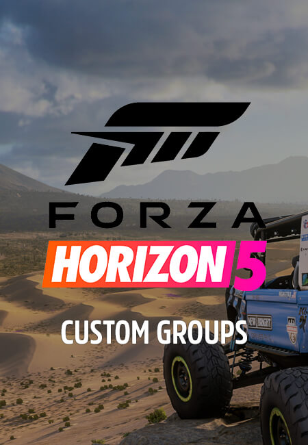 Cover of Forza Horizon 5 custom groups portfolio item.