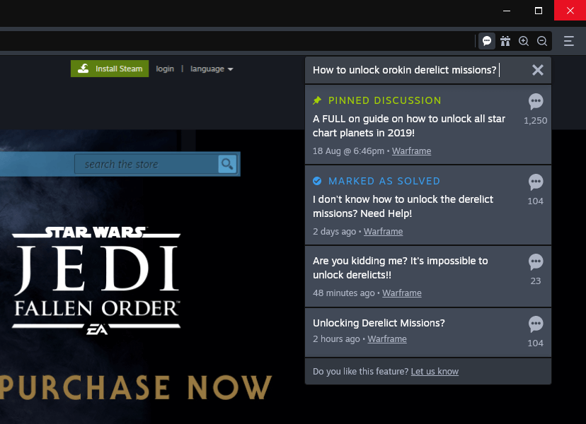 Showcasing a Steam Browser Extension for the Steam Community.