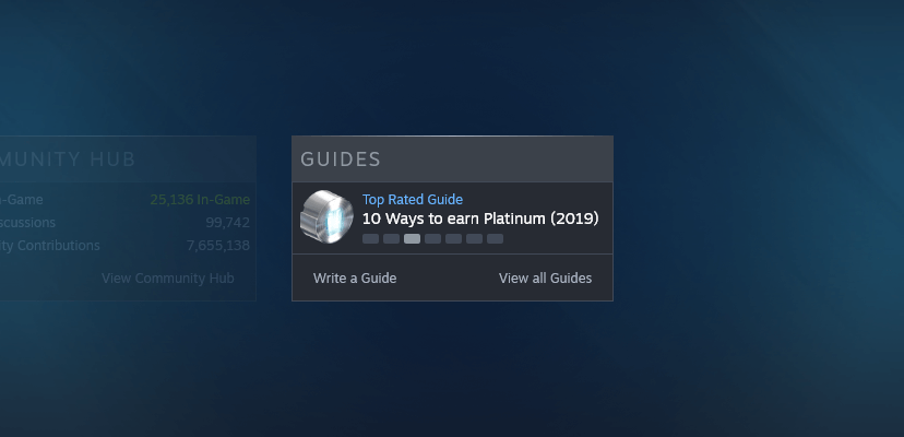 Steam Guides are visible.